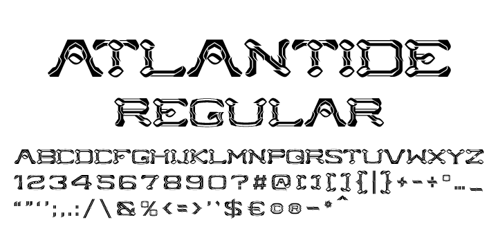 Atlantide Regular Font preview